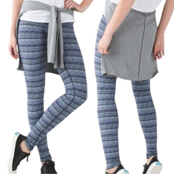 Lululemon Wunder Under Pant III Size 4 Space Dye Twist Sapphire Blue Multi - Picture 1 of 12